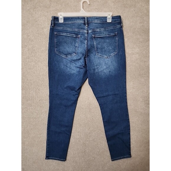 Old Navy Mid Rise Rockstar Super Skinny Jeans Womens 16 Blue Medium Wash NEW - Picture 5 of 10